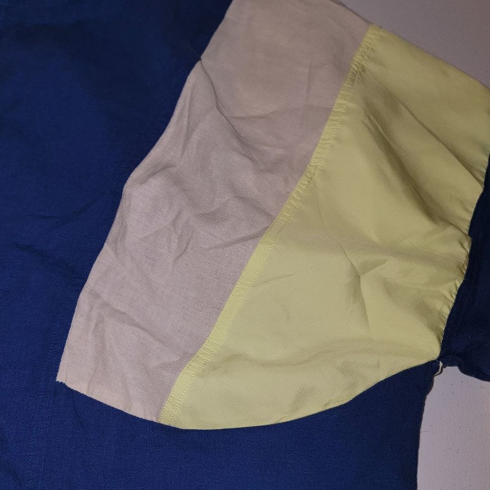 We The Free Womens Linen Blend Colorblock‎ Oversized Blouse XS - Picture 3 of 4